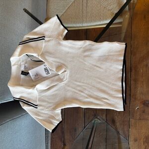 Divided Cream Fitted Polo Shirt Short Sleeve